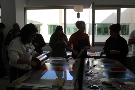 Elena SMYRNIOTIS tarafından "Mono Baskı" Workshop gerçekleştirildi